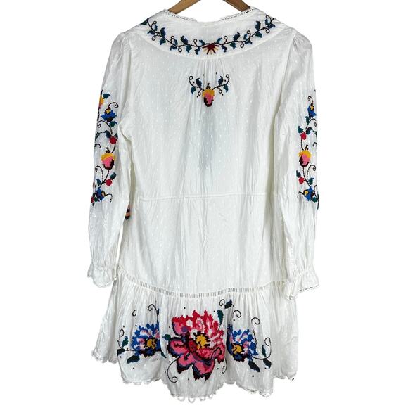 Farm Rio Macaw Cross Stitch Embroidered Mini Dress Women's Size XS New With Tags - Picture 2 of 10